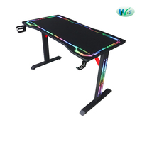 WS4015 Bureau d'étude informatique en vente flash, bureau de jeu RGB, table de bureau à domicile, bureau de jeu avec éclairage LED RGB, table de jeu électrique