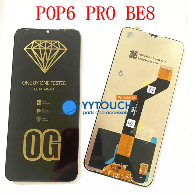 For TECNO POP6 PRO BE8 Lcd Screen Complete