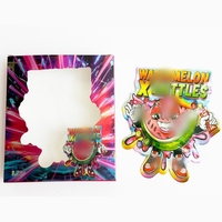 Sacs Mylar anti-odeur découpés sur mesure de forme unique avec fermeture éclair, 0,123 oz, en stock, avec boîtes à fenêtre pour bonbons, cadeaux et faveurs de fête