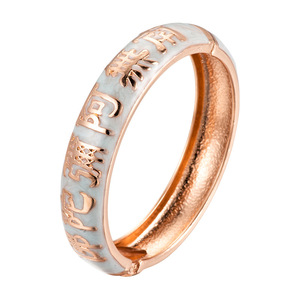 กำไลข้อมือเปิดแบบคลาสสิกสำหรับผู้หญิง CICILY Enamel Dripping Oil <span class=keywords><strong>Namo</strong></span> Amitabha ชุบทอง 18K ทำจากโลหะผสม ของที่ระลึกสำหรับการเดินทาง ของขวัญ เครื่องประดับ - Product Image 4