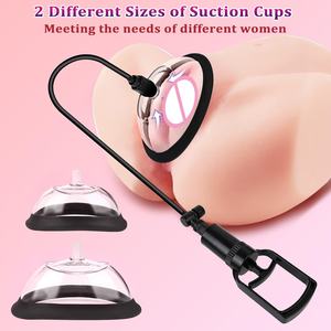 バキュームポンプ ニップルポンプ アダルトグッズ、女性向けセックストイ 真空クリトリスポンプ ニップル＆クリトリスサッカー 4カップ付き吸引トイ - Product Image 3