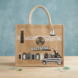 Sac de courses en jute réutilisable avec logo personnalisé, écologique, pour le transport d'épicerie, idéal pour le bureau, les salons professionnels, la promotion commerciale et la vente au détail - Product Image 1