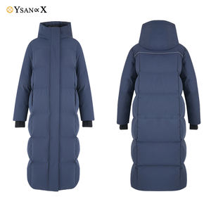 LOVEXUAN  Veste <span class=keywords><strong>longue</strong></span> à <span class=keywords><strong>capuche</strong></span> coupe-vent et imperméable en duvet  Manteau d'hiver rembourré pour l'extérieur  Veste bleu marine Prix d'usine - Product Image 3