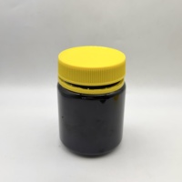 Bouteille en plastique ronde ambrée de 250 ml (8,5 oz) de qualité alimentaire pour sauce, miel, confiture avec bouchon inviolable