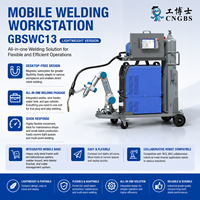 Estación de Trabajo de Soldadura Móvil GBSWC13 con Robot Colaborativo, Sistema de Soldadura MIG Todo en Uno, Celda de Soldadura Robótica Portátil