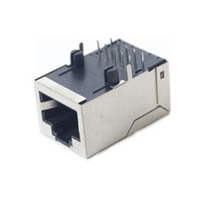 1x1 Port Rj 45 femelle Ethernet magnétique Rj45 connecteur Jack
