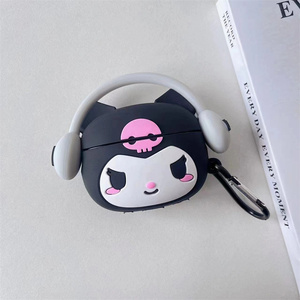 Cartoon Wearing Headphones Kitty Earphone case for Apple AirPods Pro 3 4 Melody Headphone Cover Stitch silicone Listen <b>music</b> <b>box</b> - Product Image 6
