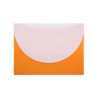 Pochette porte-documents colorée à bouton-pression en PVC, pochette de rangement A4 étanche en plastique pour documents de bureau, reçus et petits objets