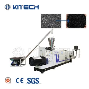 Kitech PP PE ABS HIPS Gránulos de plástico que hacen la máquina de granulación de alta capacidad por extrusora de doble tornillo