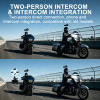 Intercom pour casque de moto, 24 personnes, intercom mesh, IP 67, étanche, MaxTo T8