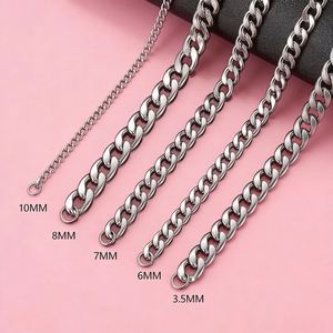 Nkステンレススチールチェーンシルバーネックレスペンダントチェーンメンズセーターチェーン - Product Image 2