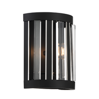 Lampu Dinding Modern Art Deco 2 Cahaya dengan Bilah Akrilik, Dapat Diredupkan, untuk Villa, Kamar Tidur, Hotel, Kamar Mandi, Lampu Samping Tempat Tidur