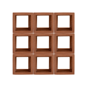 <span class=keywords><strong>Brique</strong></span> en terre cuite mate carrée de couleur <span class=keywords><strong>rouge</strong></span> <span class=keywords><strong>pour</strong></span> cloisons - Bloc de terre cuite massif au design carré - Product Image 5