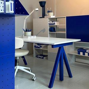 Klein Blue <b>Computer</b> Desk Rectangle Space Saving Home Office Workbench Designer Style <b>Small</b> Apartment Use - Product Image 2