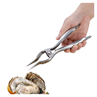 Outil d'ouverture de coquilles de fruits de mer en gros, ciseaux à crevettes en acier inoxydable, gadget d'ouverture de coquilles, usage commercial