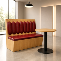 Meubles de restaurant modernes, personnalisables, durables et écologiques, canapé en cuir, banquette, table et chaise de café en bois, hôtel