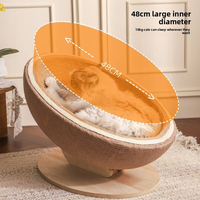 Lit-griffoir pour chat en forme de coquille d'œuf, nid pour chat en sisal intégré, bol à griffer durable pour chats d'intérieur, pour le repos et l'entretien des griffes