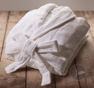 Peignoir à capuche unisexe en coton <span class=keywords><strong>bambou</strong></span> <span class=keywords><strong>éponge</strong></span> 400 g/m² – Luxueux et ultra absorbant pour le bain et le spa - Product Image 2