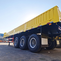 Usine directe 40ft 3 essieux semi-remorque à plat remorque à paroi latérale pour le transport efficace de marchandises et de services publics