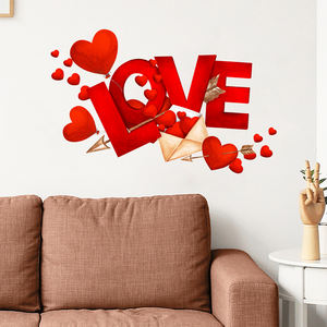 LOVE <span class=keywords><strong>romantique</strong></span> amour <span class=keywords><strong>stickers</strong></span> muraux salon <span class=keywords><strong>chambre</strong></span> à coucher salle à manger décoration papier peint autocollant mariage disposition <span class=keywords><strong>stickers</strong></span> muraux - Product Image 2