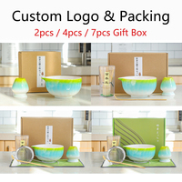 Ensemble Matcha de Luxe Moderne 4 Pièces à Couleurs Dégradées, Résistant à la Chaleur, Motif Martelé, Bol en Céramique Chawan, Coffret Cadeau Matcha – Vente Directe Usine