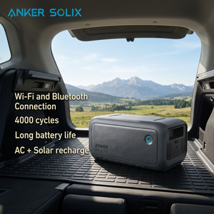 สถานีไฟฟ้าพกพา Anker Solix 2048Wh สำหรับใช้งานกลางแจ้ง มาตรฐาน CE RoHS EMC กำลังไฟ 2400W ช่องเสียบ AC แบบ F ปลั๊ก EU สำหรับสำรองไฟบ้านในกรณีไฟดับ - Product Image 1