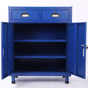 Heavy Duty <b>Tool</b> Cabinet With 2 <b>Drawers</b> Keyed Lock Industrial Workshop Storage Cabinet Double Door <b>Tool</b> Cabinet - Product Image 1