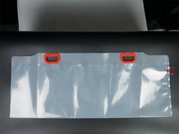 Sac en plastique d'emballage antichoc gonflable transparent personnalisé de fruits de mer vivants d'oxygène de transport express avec poignée