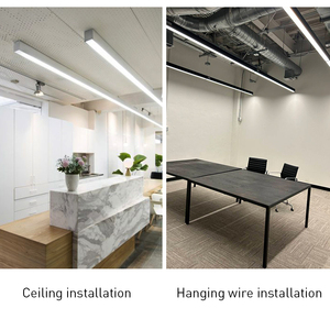 Tùy Chỉnh Hiện Đại Đơn Giản LED Đèn Chùm Úc Nhôm Mặt Dây Chuyền Đèn Hình Chữ Nhật Dài Bắc Âu Trong Nhà Nhà Màu Đen Tuyến Tính Đèn - Product Image 5