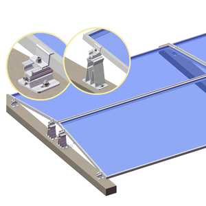 Sistema de Montaje Solar de Doble Fila para Techo Plano (Eseste-Oeste) con Patas Delanteras <span class=keywords><strong>y</strong></span> Traseras, Directo de Fábrica |   Letrero Artístico - Product Image 1