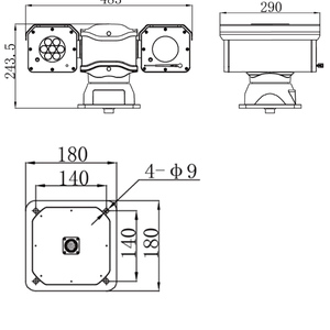 2MP 52x Neues Design 360-Grad-Rotation Dual-Spektrum Infrarot-Temperaturmessung Wärmebildkamera PTZ-Kamera - Product Image 2