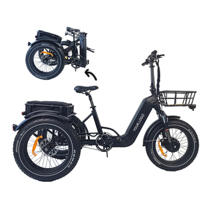 QUEENE Nouveau Tricycle <span class=keywords><strong>Électrique</strong></span> Pliant à 3 Roues <span class=keywords><strong>avec</strong></span> Pneus Larges et Moteur Sans Balais pour le Transport de Marchandises - Product Image 1