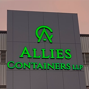 公司定制白色绿色发光二极管广告标牌亚克力不锈钢正面和背光字母通道标牌 - Product Image 6