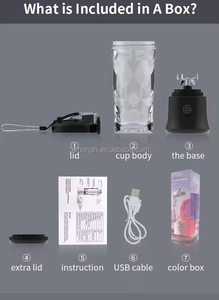 2024 nouveau IPX7 6 lames Mini type-c Portable presse-agrumes mélangeur à main tasse broyeur à glace avec conception de poignée - Product Image 6