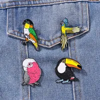 Nouvelle Broche en Métal Motif Oiseaux de Chasse de Dessin Animé, Badge Oiseau, Perroquet, Toucan, Accessoires de Vêtements pour Enfants, Épingles, Bijoux