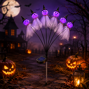 Solar Swaying Halloween Eyeball Pathway <b>Lights</b> 2 Modes Waterproof Outdoor Halloween Stake <b>Lights</b> for Garden Yard Porch Patio - Product Image 3