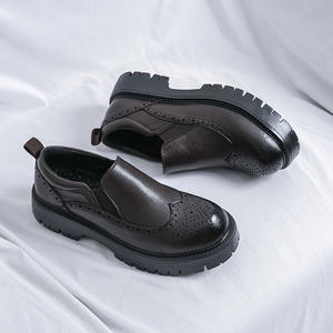 Chaussures Oxford pour hommes britanniques en cuir véritable imperméable, à bout fermé, faites à la main, pour mariage, formelles, décontractées, antidérapantes, avec boucles et sangles - Product Image 2