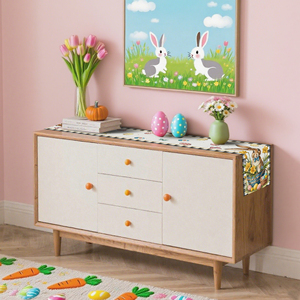 <b>Easter</b> Theme <b>Table</b> <b>Cloth</b> 33x183cm Theme Party Dinner Canvas Material Tablecloth Custom - Product Image 5