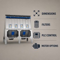 Filtre à sac industriel automatique à jet pulsé haute efficacité pour l'extraction de sciure de bois en usine de meubles, collecteur de poussière pour le travail du bois