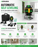 DERUIDA – Niveau laser vert mini 16 lignes 4D 360° – Fournisseur d'usine °   Outil de mesure laser auto-nivelant rechargeable