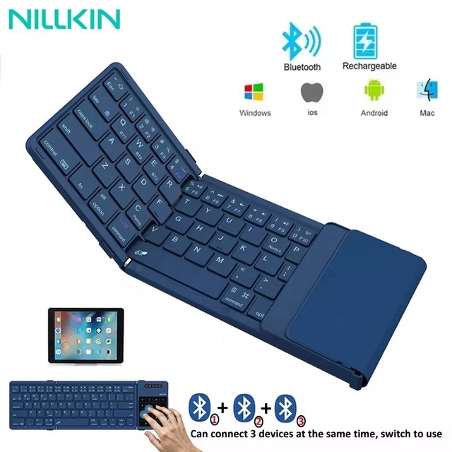Nillkin Wireless Cube Pocket Keyboard Foldable and Portable Numeric Keypad Trackpad Integration Support Multiple Device Keyboard