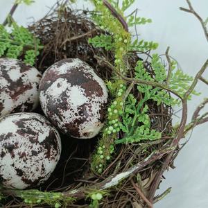 Nido di uccello pasquale, nido di gallina, decorazione di uova di pasqua - Product Image 4