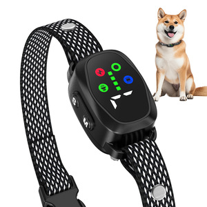 Collier de dressage pour chien avec écran couleur, dispositif anti-aboiement, choc électrique, entraîneur de chien, contrôle automatique des aboiements pour chiens, noir - Product Image 1