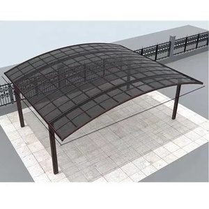 Auvent de jardin en tôle PC, pare-soleil en alliage d'aluminium, abri de voiture en tôle PC, abri de voiture extérieur pour parking - Product Image 5