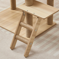 Tour de chat Bangke pour chats d'intérieur, condo de meubles pour chat à plusieurs niveaux pour grand arbre à chat avec perchoir en peluche rembourré, panier confortable