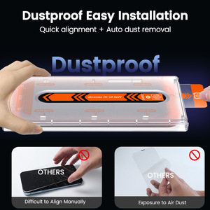 Protection d'écran en verre trempé Magic Box 9H à couverture intégrale pour <span class=keywords><strong>iPhone</strong></span> 17 16 – Kit de pose rapide et facile – Qualité supérieure pour téléphone portable - Product Image 6