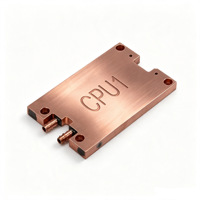 Bloc de refroidissement liquide pour CPU en cuivre pur OEM, usiné avec précision CNC, plaque de refroidissement à eau pour serveur, station de travail HPC, taille et logo personnalisés