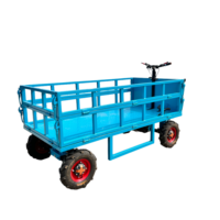 Carro Eléctrico de Plataforma Plana, Cargador de Almacén, Transportador con Barandas, Vehículo de Manipulación de Materiales, Minivan Eléctrica
