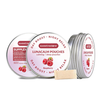 Nouvelles saveurs personnalisées naturelles, sachets Lunacalm, sachet apaisant avec Ashwagandha comme nootropique et complément pour le sommeil