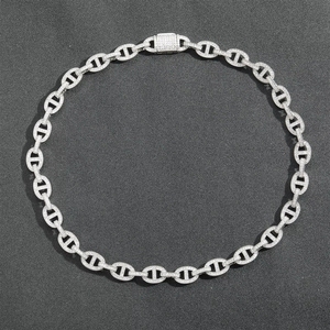Chaîne de nez de <span class=keywords><strong>cochon</strong></span> unique Hop 11 MM, plaquée or, sertie de zircons, collier et bracelet pour homme, idéal pour les soirées - Product Image 2